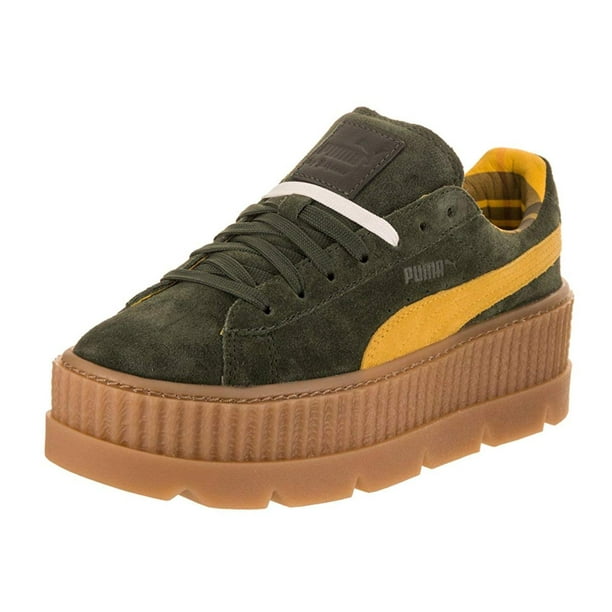 Puma Puma Womens Fenty By Rihanna Tan Cleated Creeper Sneakers Shoes Walmart Com Walmart Com