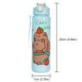 thumbnail image 3 of Yiaieng Travel Water Bottle for Adults Kids, 700ml Capybara Cute Water Cup with Straw & Handle Travel Water Bottle (Green), 3 of 10