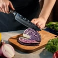 thumbnail image 3 of 8-piece Premium Japanese Kitchen Knife Set with Laser Damascus Pattern - Imperial Collection - Chef's Knife, Paring Knife, Bread Knife & More, 3 of 7