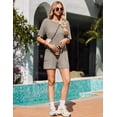 thumbnail image 5 of EKOUAER Rompers for Women Casual Ribbed Short Sleeve T-Shirt Tee Romper Summer Outfits with Pockets 2026, 5 of 6