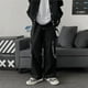 thumbnail image 2 of Goth Punk Black Cargo Pants With Chain Streetwear Men Wide Leg Trousers Harajuku Hip Hop Oversized Casual Joggers Pantalon Homme-eyzi, 2 of 4