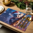 thumbnail image 4 of Christmas Placemats Set of 6, Cute Koala Wearing Santa Hat Place Mats Christmas Ball Placemat Table Decoration for Kitchen Table Dinner Xmas Holiday Party Home Decor Indoor Outdoor 13x19 Inch, 4 of 9