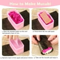 thumbnail image 3 of Onigiri Rice Ball Mold Maker Kit 7 Pack , Musubi Press, Classic Triangle Shake Sushi Roller Mat Tool Lunch and Home DIY, Non-stick, BPA-Free, 3 of 9