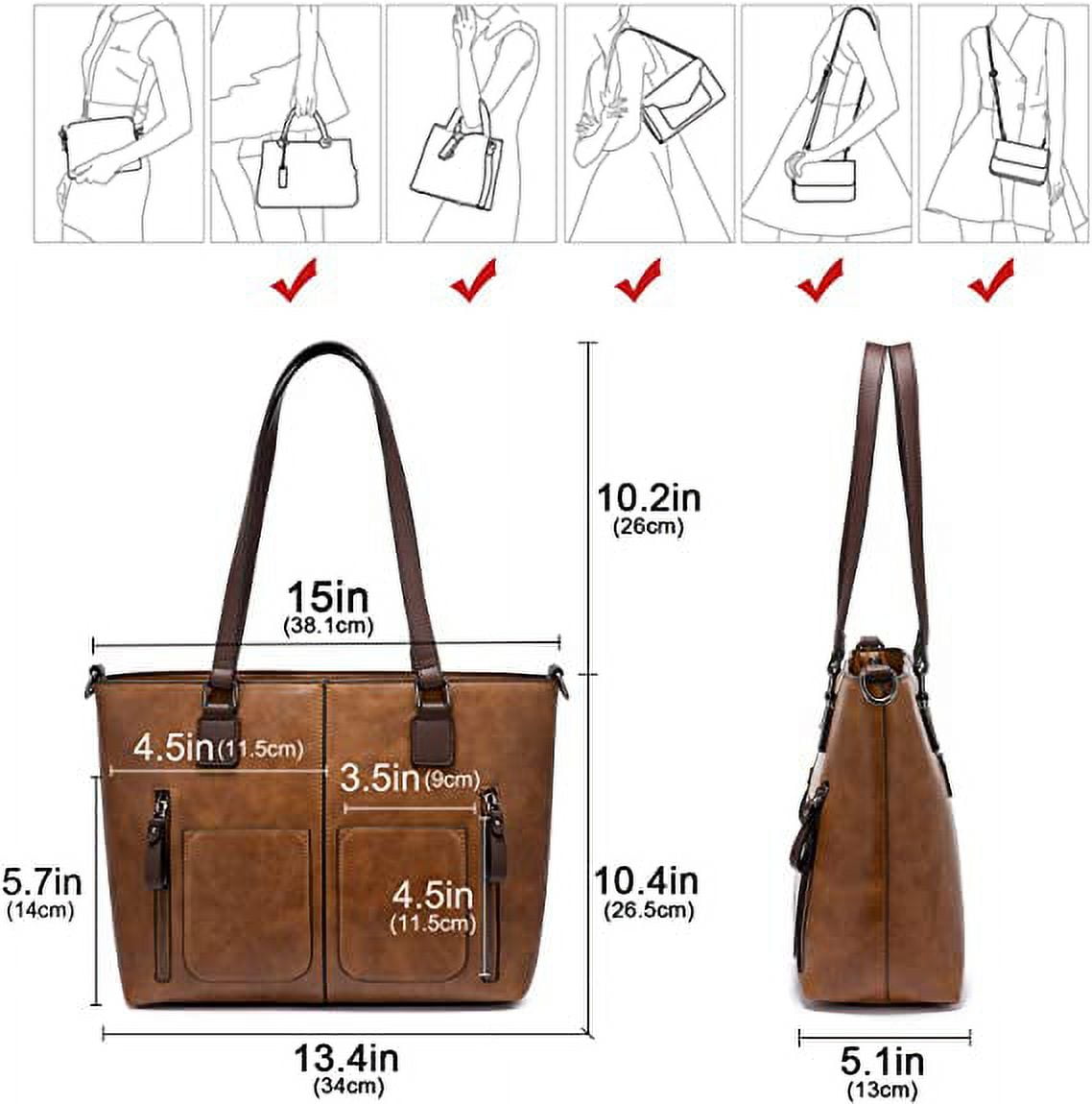  LOVEVOOK Women Leather Handbags Purses Designer Tote Shoulder Bag  Top Handle Bag for Daily Work Travel Beige : Clothing, Shoes & Jewelry