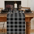 thumbnail image 5 of Table Runner Dresser Scarf 13 x 72 Inch Pastoral Style Black Grey Lattice Table Runners Non-Slip Heat Kitchen Dining Table Decor for Kitchen Farmhouse Indoor Outdoor Home Party, 5 of 7