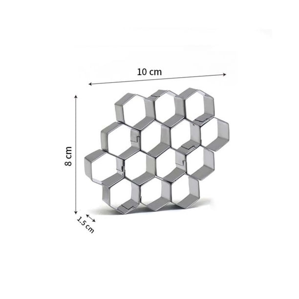 Gadgets de Hornear Únicos Mini Molde de Corte Hexagonal de Panal de Acero Inoxidable para el Hogar Fritir Y Hornear Herramientas Pequeñas