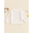 thumbnail image 5 of FEORJGP Toddler Baby Boys Girls Birthday Sweater 9M 12M 18M Infant Crew Neck Knitwear Pullovers Letter Embroidery Jumpers Long Sleeve Knitted Tops KidCasual Cute Cozy Clothes for Fall Winter, 5 of 8