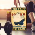 thumbnail image 6 of Cat Metal Tin Sign No Pain No Gain Vintage Tin Sign for Gym Door Home Bar Cafe Decor 8x12inch, 6 of 7