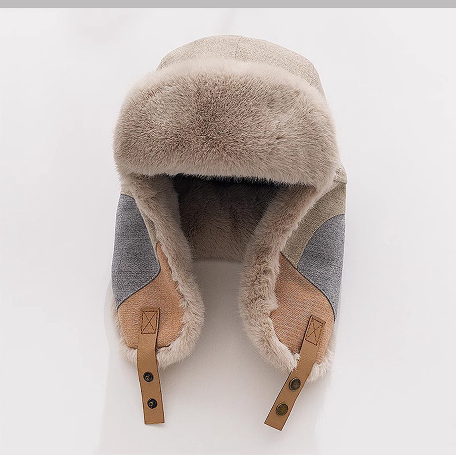 Cold Weather Hats for Men Women Russian Hat with Earflap Boys Fleece Sherpa Lined Windproof Thermal Warm Cap for Outdoor Hunting Motorcycle
