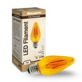 thumbnail image 7 of Bulbrite 862790 4W Dimmable F15 Shape 2100K Filament Medium E26 Base Fiesta Amber LED Bulb - Pack of 4, 7 of 7