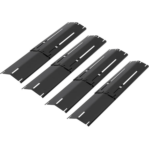 Stainless Steel Grill Heat Plates - Adjustable Replacement Parts for Gas Grills, Durable and Easy to Install - Ideal for Outdoor BBQ and Cooking (Black)