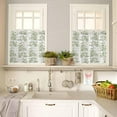 thumbnail image 4 of Sage Green Fruit Kitchen Curtains and Valances Set, Plant Nature Rod Pocket Window Valance 18 Inch Vintage Botanical Window Curtain Panels for Living Room Bedroom Laundry, 27.5x24in, 3 Pieces, 4 of 6