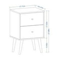 thumbnail image 3 of Liberty Mid-Century Modern Nightstand 2.0 with 2 Full Extension Drawers with Solid Wood Legs, 3 of 3