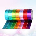thumbnail image 4 of EeaseCA 12pcs High Viscosity Fabric Tape Bright Creative Hand Account Handmade Cloth Birthday Party Wedding DIY Tape Decoration(Color Randomization), 4 of 7