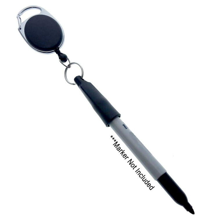 Ciieeo 3pcs Retractable Pen Holder Pen with Clip Retractable Belt Clip  Badge Reel Pen Penholder Metal