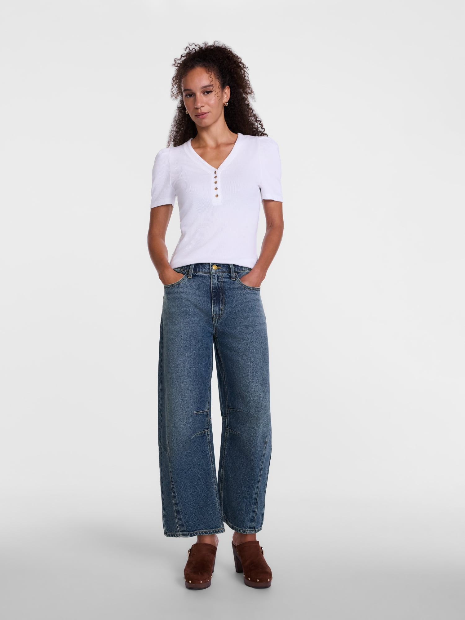 Scenario Women's and Women's Plus High Rise Horseshoe Jeans, 26" Inseam, Sizes 0-28W