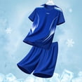 thumbnail image 2 of FRSASU Men's Summer 2 piece Set 2 piece Set Sport Running Training Loose Basketball Fitness Tracksuits Dark Blue, 2 of 6