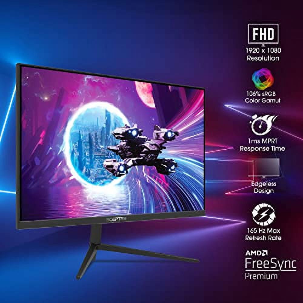 Sceptre 25" 1920 x 1080p Gaming Monitor, Machine Black, E255B-FWD168