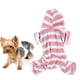 thumbnail image 1 of Ropa de dormir acogedora para perros y gatos para otoño/invierno, lindo conjunto de polar con capucha a rayas, 1 of 8