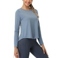 thumbnail image 4 of Alove Women Long Sleeve Athletic Shirts Mesh Yoga Elastic UV Top, 4 of 7