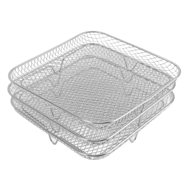 Fryer Rack, Three Stackable Dehydrator Racks for Cosori for Cosori, for , for , Stainless Steel Fryer Accessories for Ovens, Microwaves, Pots, Steams