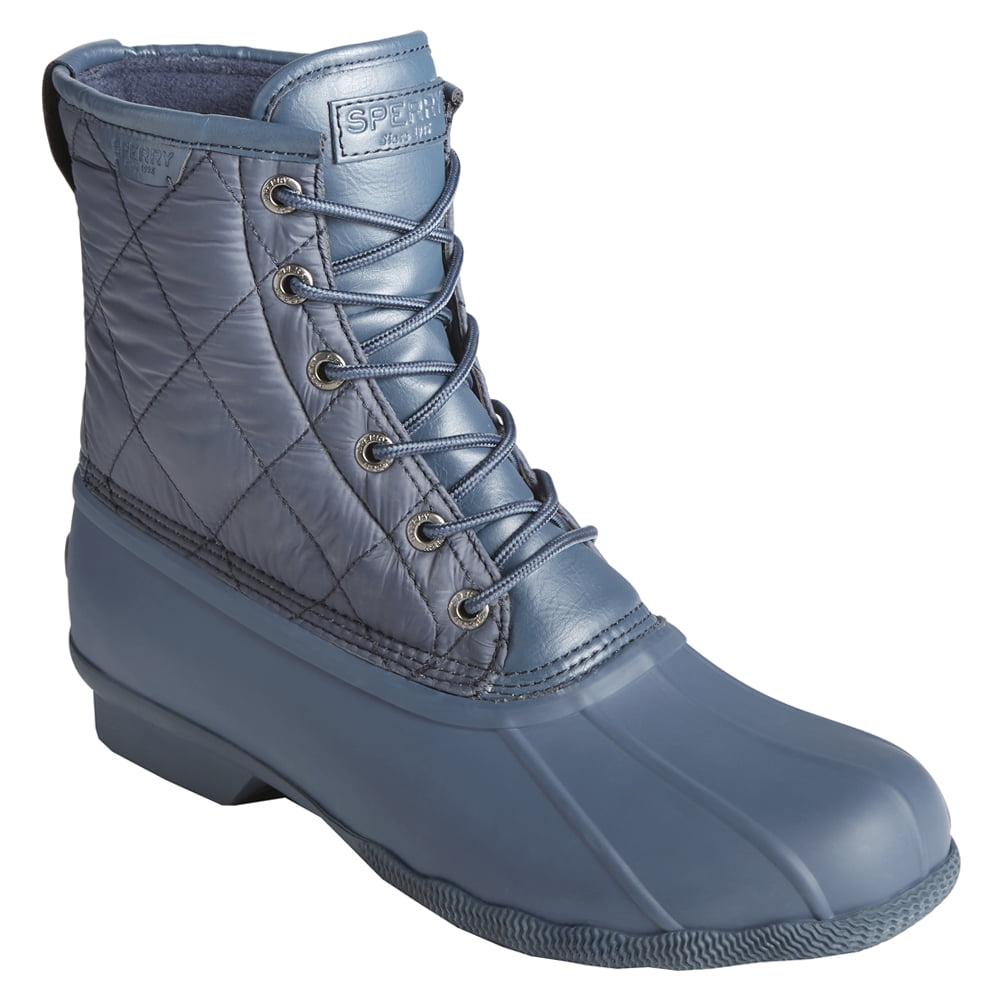 Sperry Mens Saltwater Quilted Round Toe Duck Rain  Ankle Boots