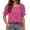 27-Hot Pink, variant on SELONE Peplum Tops for Women Ruffle Short Sleeve Tops Blouses Regular Fit T Shirts Pullover Tees Tops Solid T-Shirts Square Neck Tops Casual Blouses Easy Care Soft Breathable Pullover Tops Gray L