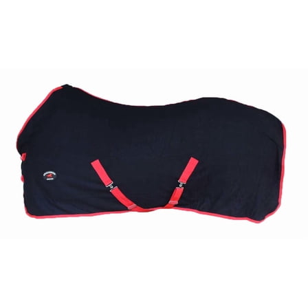 78" Horse Exercise Sheet Polar FLEECE COOLER Blanket Wicks Moisture Blk Red 4352