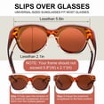 thumbnail image 3 of Bocaoying Oversized Sunglasses Fit Over Glasses for Women, Extra Large Square Shades Polarized UV400 Protection for Driving Riding, 3 of 7