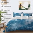 thumbnail image 4 of Vintage Blue Bedding 3 Piece Duvet Cover Set California King, Oil Painting Modern Abstract Art Soft Microfiber Comforter Cover with Zipper Closure & Pillowcases, Wrinkle & FadeResistant Quilt Cover, 4 of 9