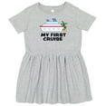 thumbnail image 3 of Inktastic My First Cruise with Cruise Ship and Palm Trees Girls Toddler Dress, 3 of 5