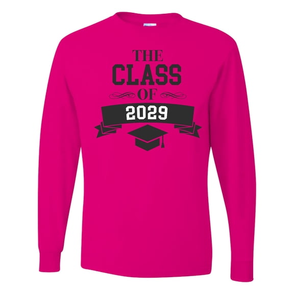 Inktastic Class of 2029 with Banner Long Sleeve T-Shirt