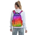 thumbnail image 5 of Yiaed Colorful Glitter Print Lightweight Backpack Travel Backpacks Hiking Daypack for Women Men, 5 of 5
