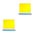 thumbnail image 4 of Monstrate Rodillo de amasar fácil de limpiar con revestimiento antiadherente práctico rodillo ecológico sin asas amarillo azul amarillo azul 2Conjunto, 4 of 6