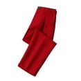 thumbnail image 4 of Boys Dress Pants, Children's Checkered Slim Fit Straight Leg Trousers, Kids Suit Pants for Formal Wear, School Concert, Wedding and Special Occasions Red 120, 4 of 5