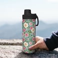 thumbnail image 7 of Fotbe Rose Flowers Pattern 18 Oz Sports Insulated Kettle Vacuum Cup Stainless Steel Travel Mug Cup Thermal Flask,Insulated Kettle for Cycling Gym Basketball Outdoor, 7 of 7