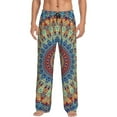 thumbnail image 2 of Kdxio Round Mandala Print Men's Sleep Pajama Pant Lounge Pants with Pockets, 2 of 8