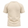 thumbnail image 4 of Men's Short Sleeve T-ShirtWaffle Henley , Contrast Stitching Raglan Sleeve Breathable Summer Casual Top,Khaki,L, 4 of 7