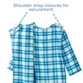 thumbnail image 7 of Silverts Adaptive Exam Gown for Men, Snap Fastener- Turquoise Plaid, Medium, 1 Ct, 7 of 7