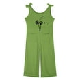 thumbnail image 4 of Weebloom Overalls for Girls Outdoor Casual School With Round Neck Design Ages 5-14 Comfortable and Stylish With Pockets Girls' Jumpsuits Rompers Green 5-6 Years, 4 of 7