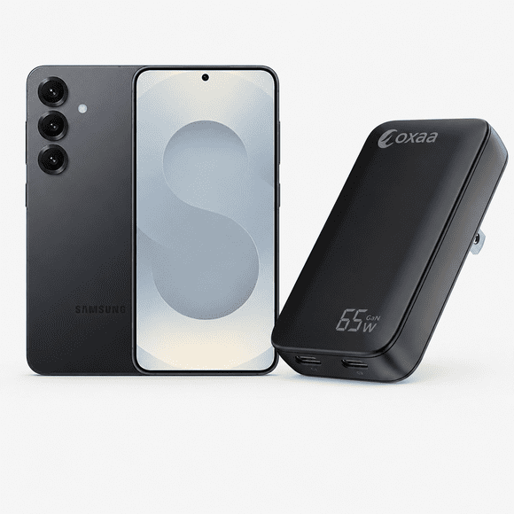 Samsung Galaxy S25 (+) Plus 5G 256 Go, Téléphone Intelligent IA, Écran AMOLED 6,7 Pouces, 50 MP, Application Croisée, Vidéo de Nuit (avec Adaptateur OXAA 65 W)