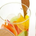 thumbnail image 4 of 4Pcs Sugar Bowl with Bamboo Lid and Spoon Clear Glass Canister Jar for Kitchen Storag, 4 of 7