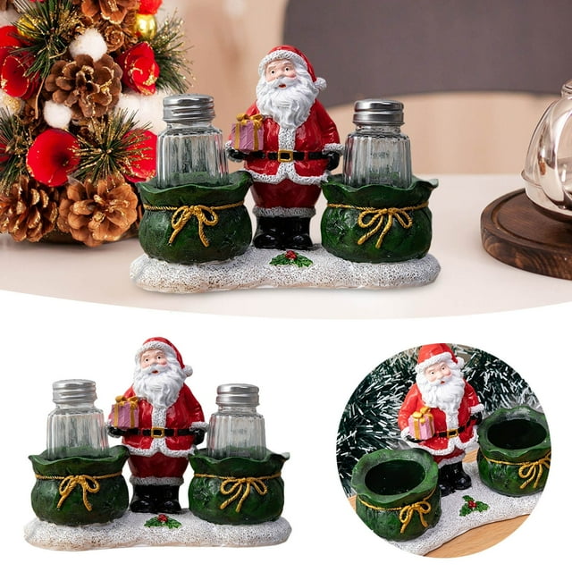 KER Santa Kitchen Jar Pepper Shaker Decorative Holiday Tabletop Ornament For Home Dining
