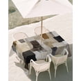 thumbnail image 3 of 60x102 Inch Outdoor Tablecloth with Umbrella Hole Zipper Rectangle Modern Black Brown Rectangular Tablecloths Outside Waterproof Abstract Oil Painting Art Patio Table Cloth Cover for Picnic Party, 3 of 8