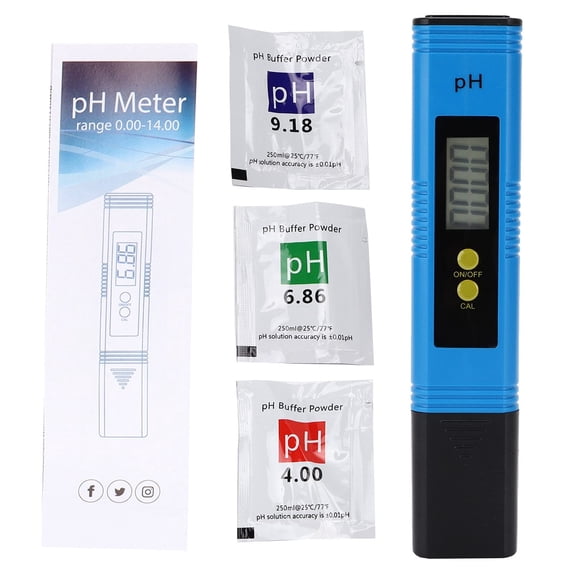 PH Meter Tester Portable Digital Water Quality Test Pen Aquaculture Pool Aquarium Blue for Water Testing