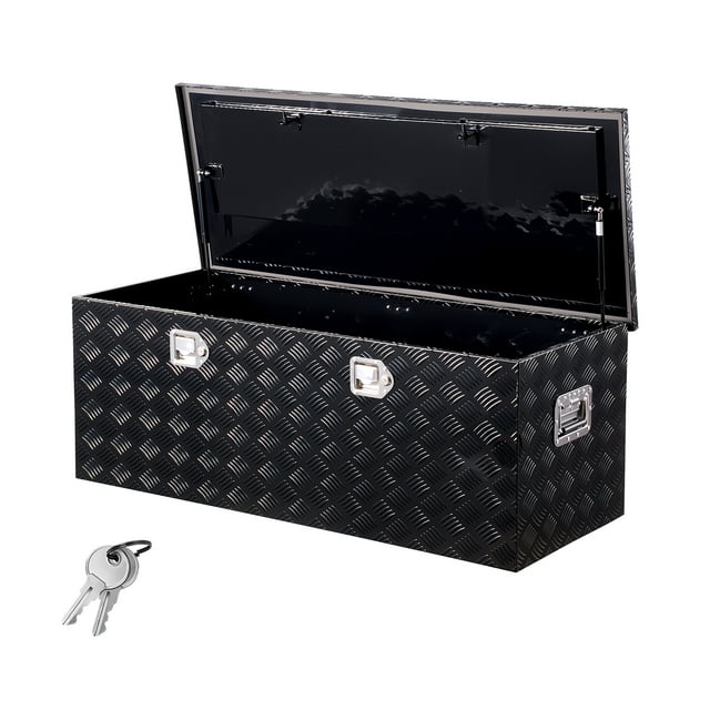 VEVOR Caisse à Outils de Camion en Aluminium Robuste 48"x19.5"x17.5 Pouces pour Pickup VR Noir