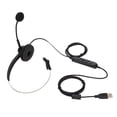 thumbnail image 1 of Single Ear Customer Service Headset, Comfortable Volume Adjustment Clear Sturdy Telephone Headset  For Insurance, 1 of 8