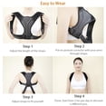thumbnail image 3 of Graflsoa Adjustable Neoprene Posture Corrector for Adults & Kids - Black, Size S - Spine Alignment & Pain Relief Support, 3 of 6