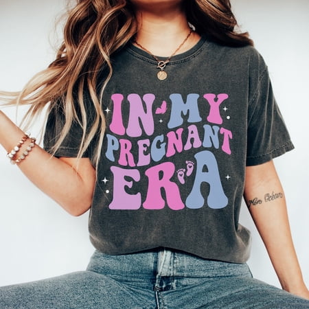 Pregnant Era Pregnancy Announcement Graphic T-Shirt All Size S-3XL