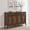 Brown-Brass, variant on Crosley Furniture Milo Modern Sideboard Buffet Cabinet with Storage Cabinets and Drawers, Kitchen, Dining